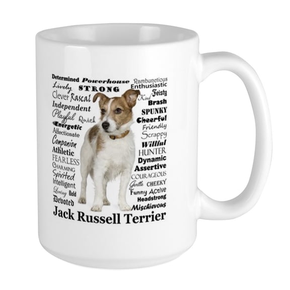 CafePress - Jack Russell Traits Mugs - 15 oz Ceramic Large Mug