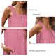 thumbnail image 3 of Camisola informal con ribete de volantes para mujer, camiseta sin mangas con tirantes fruncidos, camiseta sin mangas de Color puro para verano, 3 of 6