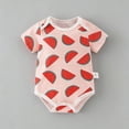 thumbnail image 2 of OVAFBAU Baby Girls Bodysuits Newborn Infant Outfits Short Sleeve Graphic Bodysuit Romper Summer Sleepwear, 2 of 5