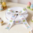 thumbnail image 4 of Easter Ribbon Decorative Weaving Tape with Bunny Egg Goblin Carrot Motifs 9 m Length Polyester Satin Holiday Gift Box Packaging Ribbon, 4 of 6