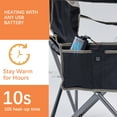 thumbnail image 6 of M8TRX Outdoors Heated Camping Chair, Portable Chair w/ 5000mAH Power Bank, 3 Heat Levels, USB Charging Port, Black, 6 of 11