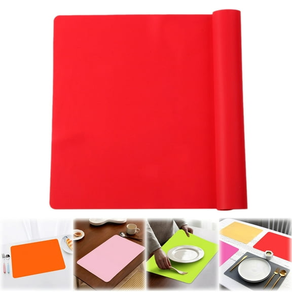 CurioCo Silicone Kitchen Counter Mat Extra Large Countertop Protector Heat Resistant Appliance Mat Non-Slip Food-Grade Flexible Craft Pastry Pad