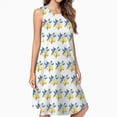 thumbnail image 2 of Watercolor Yellow Fruit Lemon Spring Summer Dresses For Women Fashion Dress Casual Sleeveless Loose Sundress With Pockets, 2 of 4