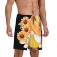 thumbnail image 2 of Logiee Sunflower Gnomes 2 Print Men's Pajama Shorts with Drawstring & Pockets,Sleep Shorts for Men,Sleepwear Bottoms,Elastic Waistband Loungewear-Large, 2 of 6