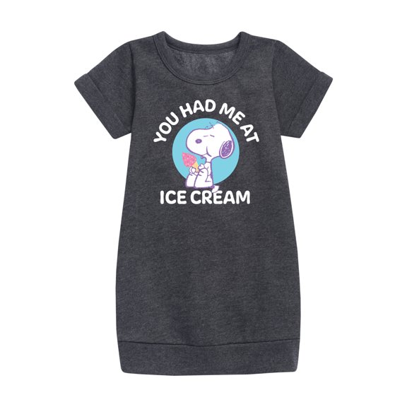 Peanuts - You Had Me At Ice Cream - Youth Girls Fleece Dress