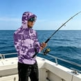 thumbnail image 4 of Havenx Upf 50+ Sun Protection Hooded Jacket for Men Camo Long Sleeve Full Zip Jackets Thumbhole Hooded Rash Guard Casual Summer Lightweight Athletic Workout Clothing,Purple 3XL, 4 of 7