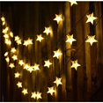 thumbnail image 1 of Cadena de luces LED de estrellas 50 luces de Navidad blancas cálidas JAMW Sencillez, 1 of 5