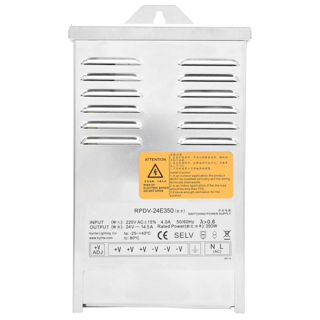 Fuente de alimentación conmutada LED, interruptor de iluminación de ingeniería para publicidad exterior a prueba de lluviaRPDV-24E350 24V