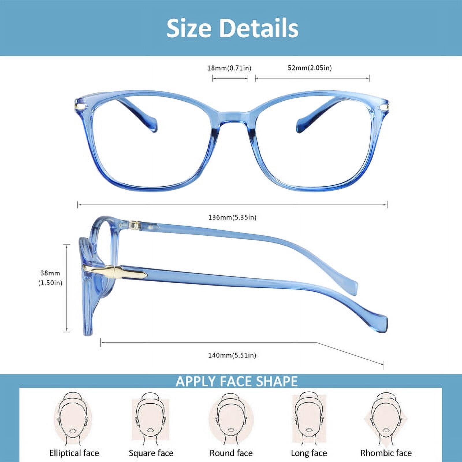 LAMBBAA 6 Pack Reading Glasses, Blue Light Blocking Computer Reading Glasses for Women and Men, Anti Glare Lightweight Readers(Black,Black purple,Clear blue,+0.50)