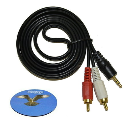 HQRP Stereo RCA to 3.5mm Audio Cable for Vizio S4251w-B4 VHT215 VSB202 VSB205 VSB207 VSB207BT S3821w-C0 S2920w-C0 Sound Bar Mini Plug Cord Y-Splitter 5ft + HQRP (Vizio S4251w B4 Best Price)