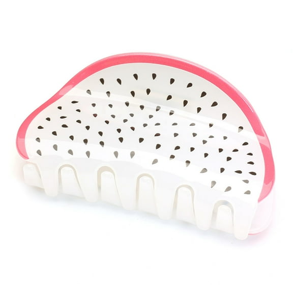 QinGoo Medium Acetate Hair Claw Clip for Women Non-Slip Thick Hair Accessory 1 Count, 3.35Inch, White