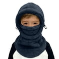 thumbnail image 2 of Oiyii Toddler Boys Warm Bomber Hats Drawstring‑Adjustable Snow Beanies, Black, 2 of 4