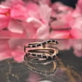 thumbnail image 5 of Brown Diamond Wedding Ring Enhancer Wrap- Promise Ring in 14K Rose Gold Vermeil, 5 of 7