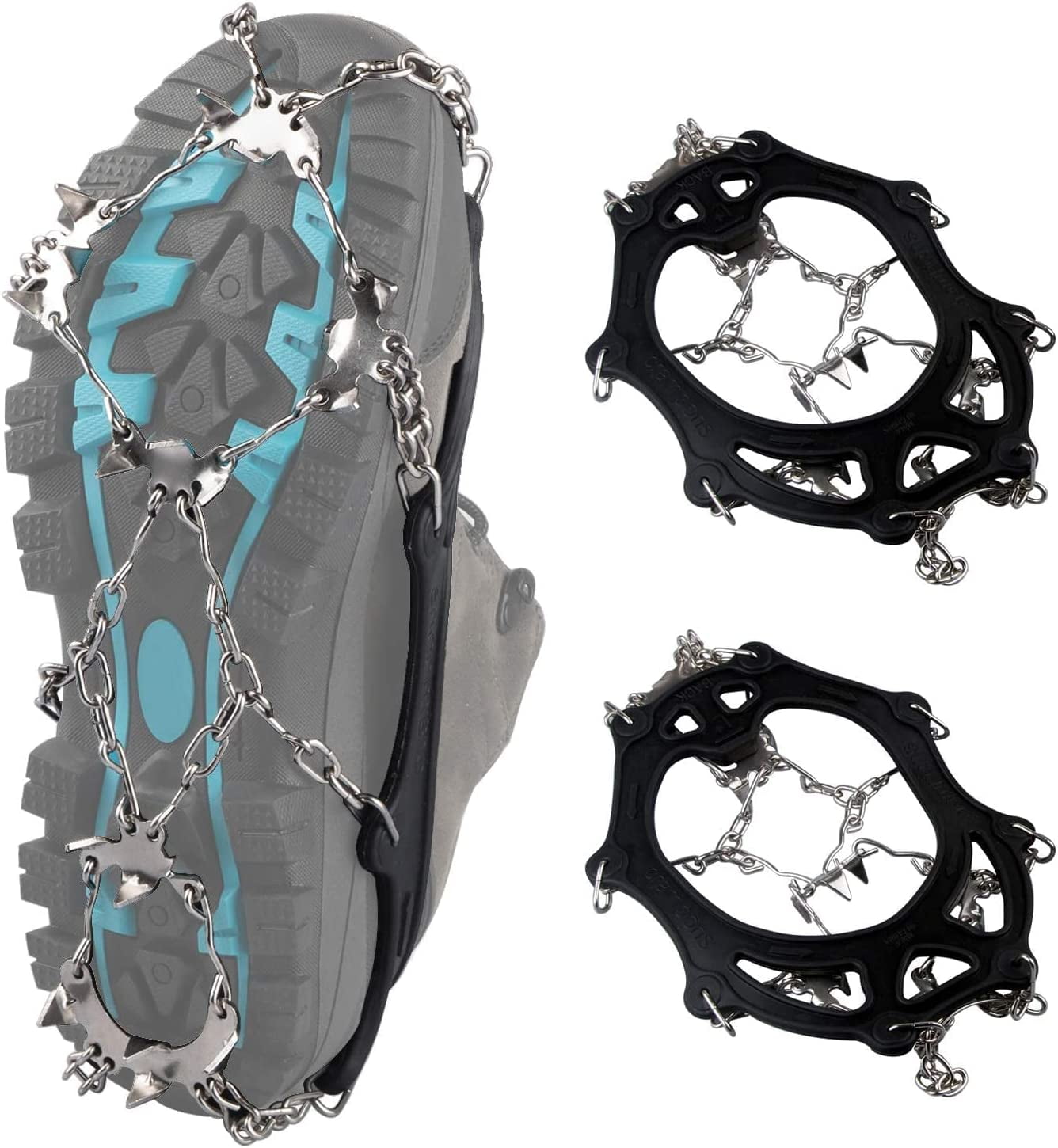 Micro Spikes Crampons Traction Cleats for Boots and Shoes - No