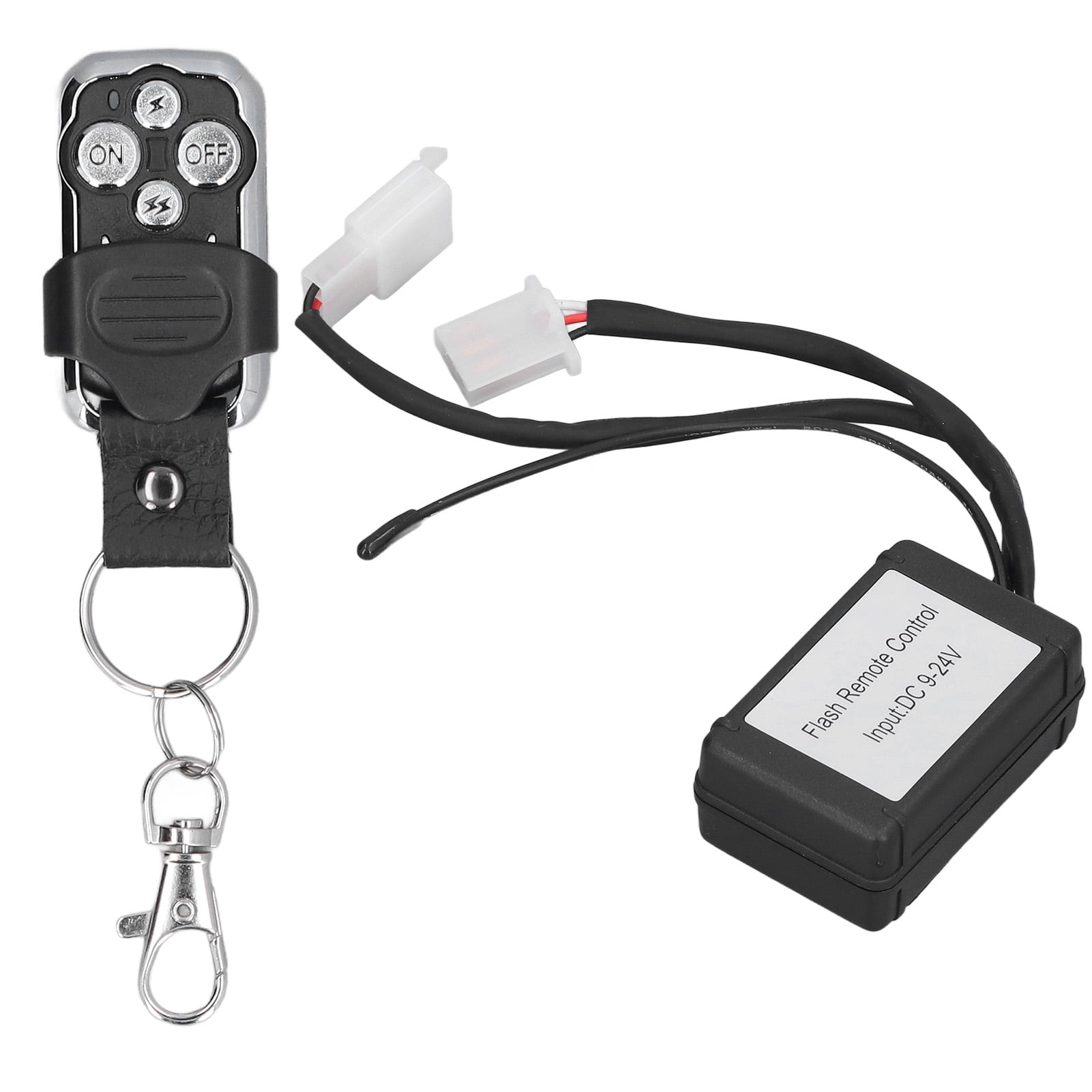 BIMZUC Flash Strobe Controller ABS Car Flasher Module for Vehicles, Automobiles, and Motorcycles - 4.72 inches / 12 cm Remote Control Strobe Relay with Built-in Battery for Maximum Safety