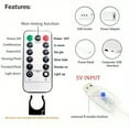 thumbnail image 4 of 1pc, 600LED 6m*3m/19.6ft*9.8ft USB Curtain String Lights, Christmas Garland Fairy, 4 of 4