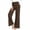 Brown#womens pants wide leg, variant on Womens Dress Pants Business Casual Wide Leg Office Work Slacks Button Pleated Stretchy Straight High Waisted Suit Trousers Black,S