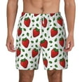 thumbnail image 2 of Picia Strawberry pattern Mens Swim Trunks with Compression Liner Stretch Beach Shorts Quick Dry with Zipper Pockets No-Chafing Board Shorts-X-Large, 2 of 9