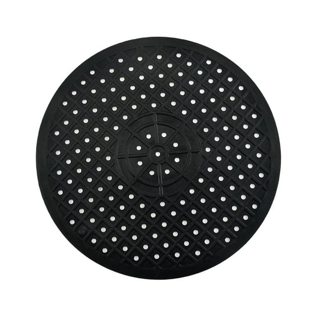 Cuisine en Caoutchouc Évier Égouttoir Résistant à la Chaleur Table à la Maison Vaisselle de Protection Nourriture Résidu Draineur Creux Pad Fournitures Noir Rond