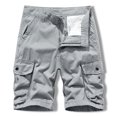 thumbnail image 2 of Turilly Men's Shorts Clearance Summer Outdoors Casual Solid Color Button Multi-pocket Sport Shorts Pants, 2 of 3
