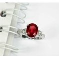 thumbnail image 3 of 925 Sterling Silver Natural Red Ruby Engagement Ring Gift Free Ship, 3 of 4