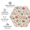 thumbnail image 3 of Honeii BBQ Party1 print Leather Coaster Set of 4, ideal for safeguarding your furniture from drinks spills and effortless cleanup-Hexagon, 3 of 6