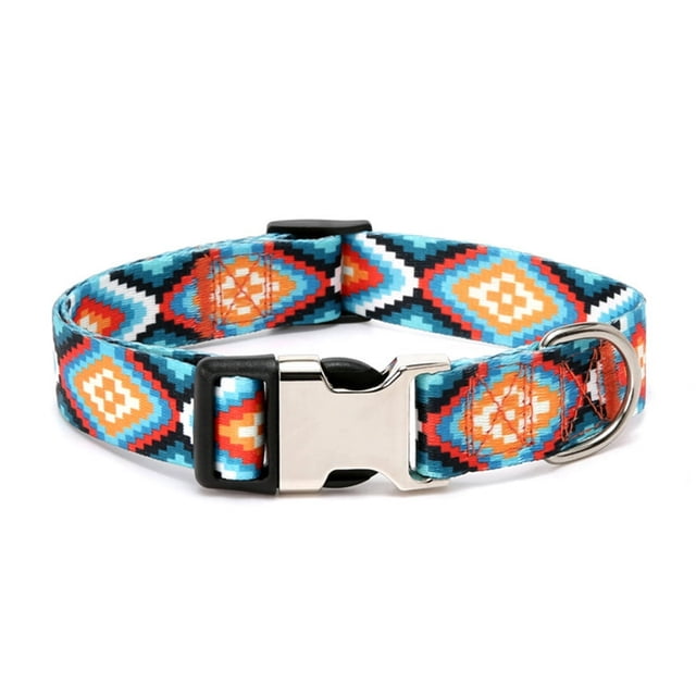 EIGTHTAIL Comfortable Ethnic Style Pet Collar Breathable Adjustable Training Necklace for Small to Large Dogs