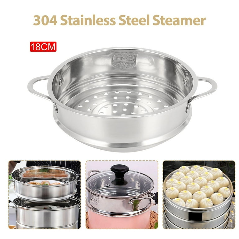 Carote Thick 304 Stainless Steel Steamer Household Steamer Steaming Rack  Small Milk Boiling Pot Steamer 18/20/24/28