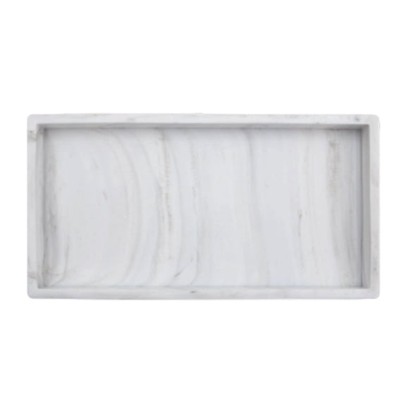 TINGXIN Rectangular Marble Bathroom and Vanity Tray (Vanity Tray, Makeup Organizer), Water-Proof Scratch-Resistant Versatile Organizer Bathroom Tray for Bathroom Counter Jewelry Organizer