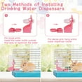 thumbnail image 5 of Botella de agua de conejo, dispensador de agua con suspensión para mini mascota, conejito, cobaya, chinchilla, botella de agua automática de 500 ml (rosa), 5 of 5