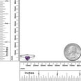 thumbnail image 6 of Gem Stone King 14K White Gold Purple Amethyst Solitaire Engagement Ring for Women | 0.42 Cttw | Heart Shape 5MM | Gemstone February Birthstone | Size 8, 6 of 6