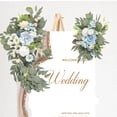 thumbnail image 4 of Arco de boda con flores artificiales, guirnalda de flores, telón de fondo de recepción floral para el frente Azul, 4 of 9