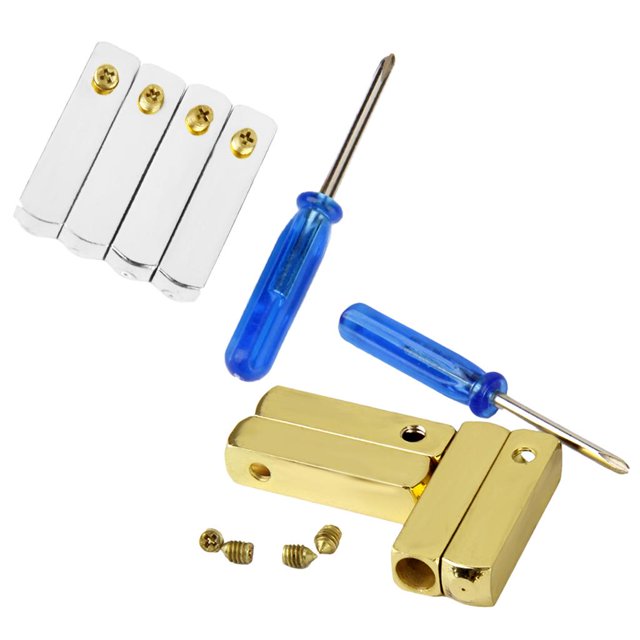 Puntas de herretes de metal de 8 piezas para cordones de aire dorado / astilla atornillada