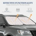 thumbnail image 3 of Kdxio Playing Rabbit Print 2-Piece Sun Shade Front Windshield - Foldable Car Front Window Sunshades for Most Sedans SUV Truck, 3 of 6
