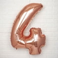 thumbnail image 2 of BalsaCircle 40" Rose Gold Number 4 Mylar Foil Plain Balloon Wedding Event Birthday Party, 2 of 3