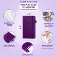 thumbnail image 5 of Clever Fox Pocket Planner Weekly - Undated Monthly Goal Planner and Calendar for Increasing Productivity, Mini Planner Perfect for Purse, Size: 3.7" x 6.7", Start Anytime, Lasts 1 Year - Purple, 5 of 7