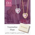 thumbnail image 6 of FindChic 2 Carat Created Tourmaline - October Birthstone Elegant Necklace for Women, Heart Shaped Pendant Necklace Birthday Graduation Jewelry Gifts Mom Daughter Wife Lady, 6 of 10