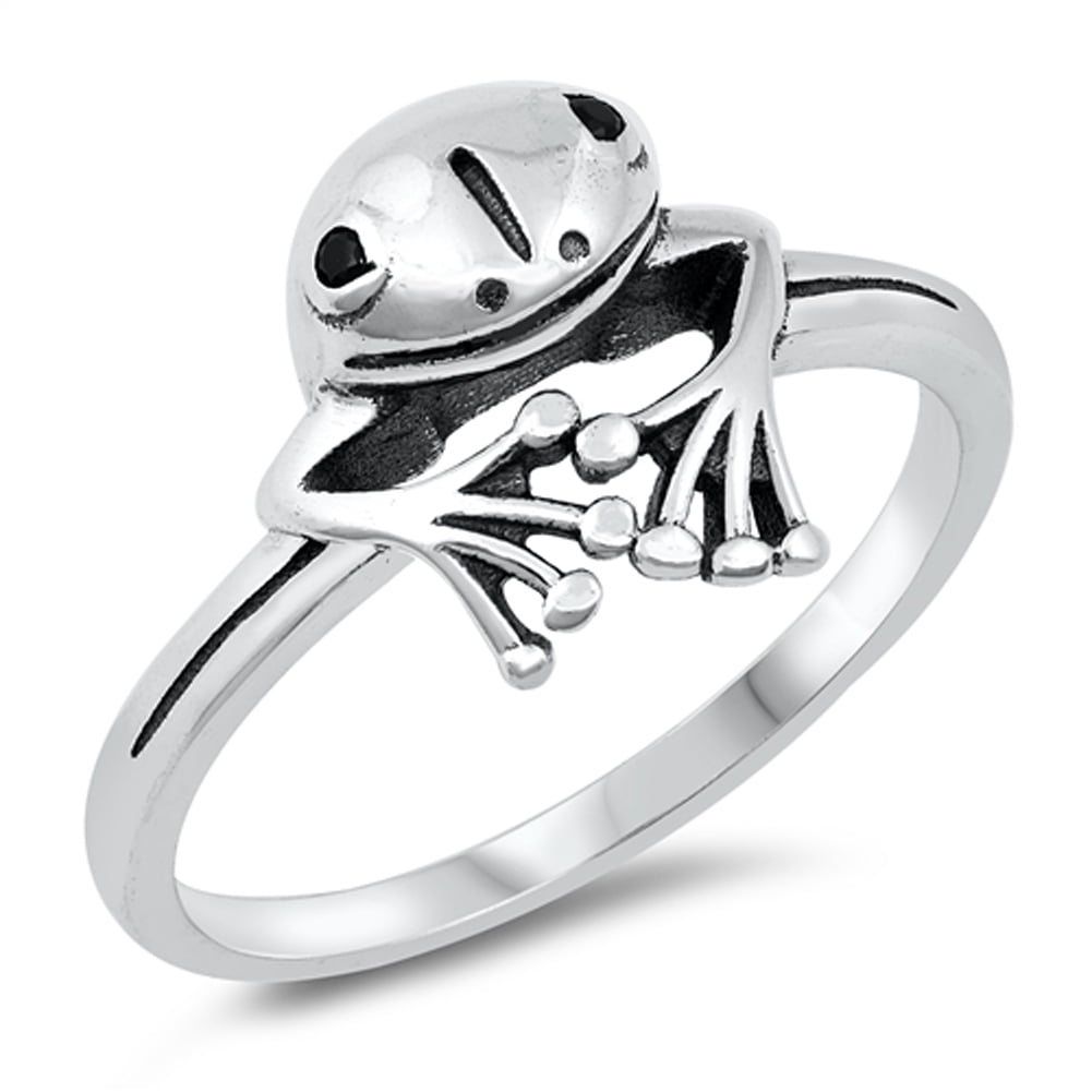 Sterling Silver .925 Frog Toe Ring adjustable sizeMade In USA