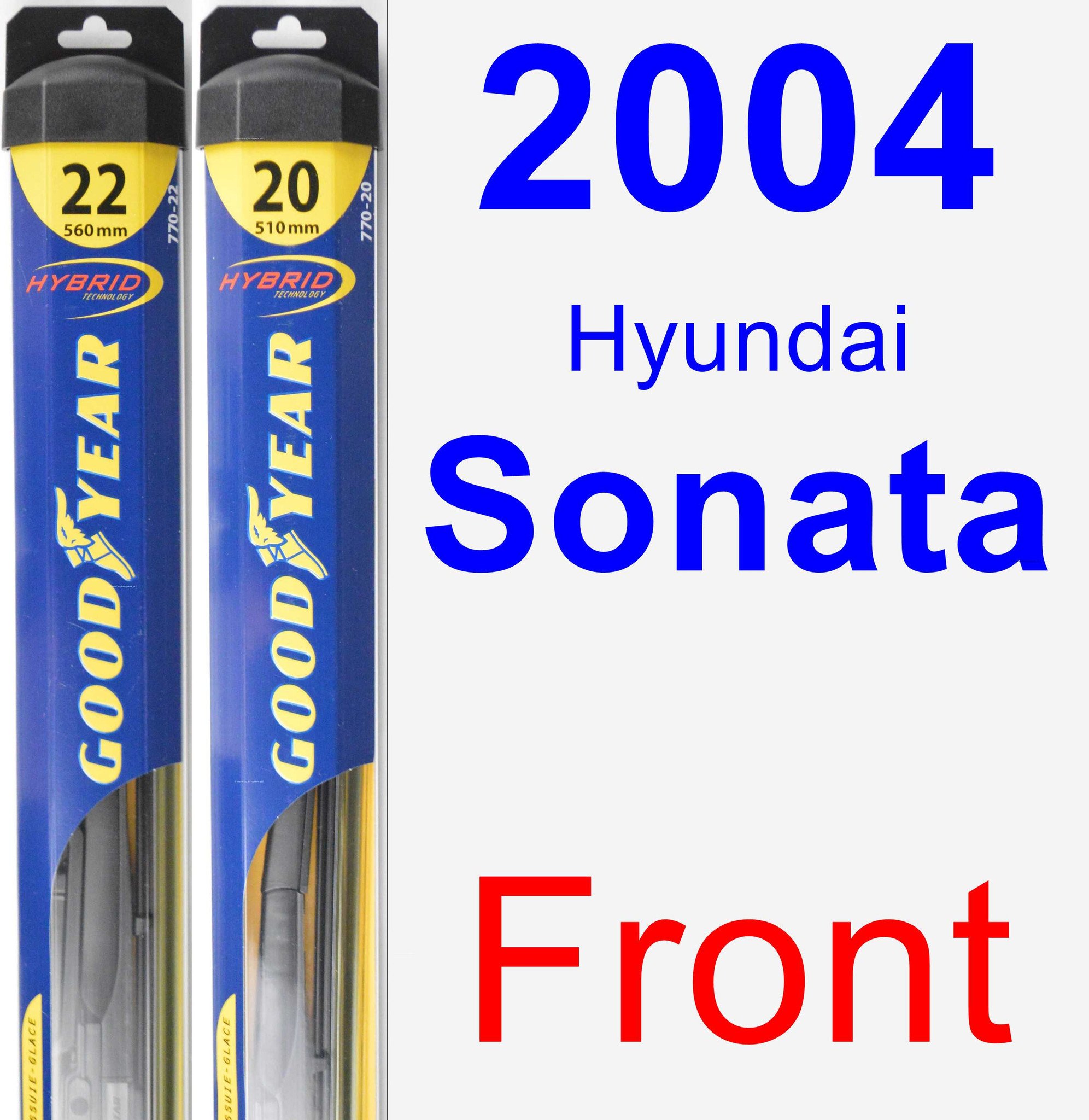 2004 Hyundai Sonata Wiper Blade Set/Kit (Front) (2 Blades) Hybrid