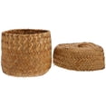 thumbnail image 3 of EIGTHTAIL Basket Wicker Seagrasslid Storagebaskets Mini Woven Round Decorative Organizing Hand Empty Gifts Flower, 3 of 10