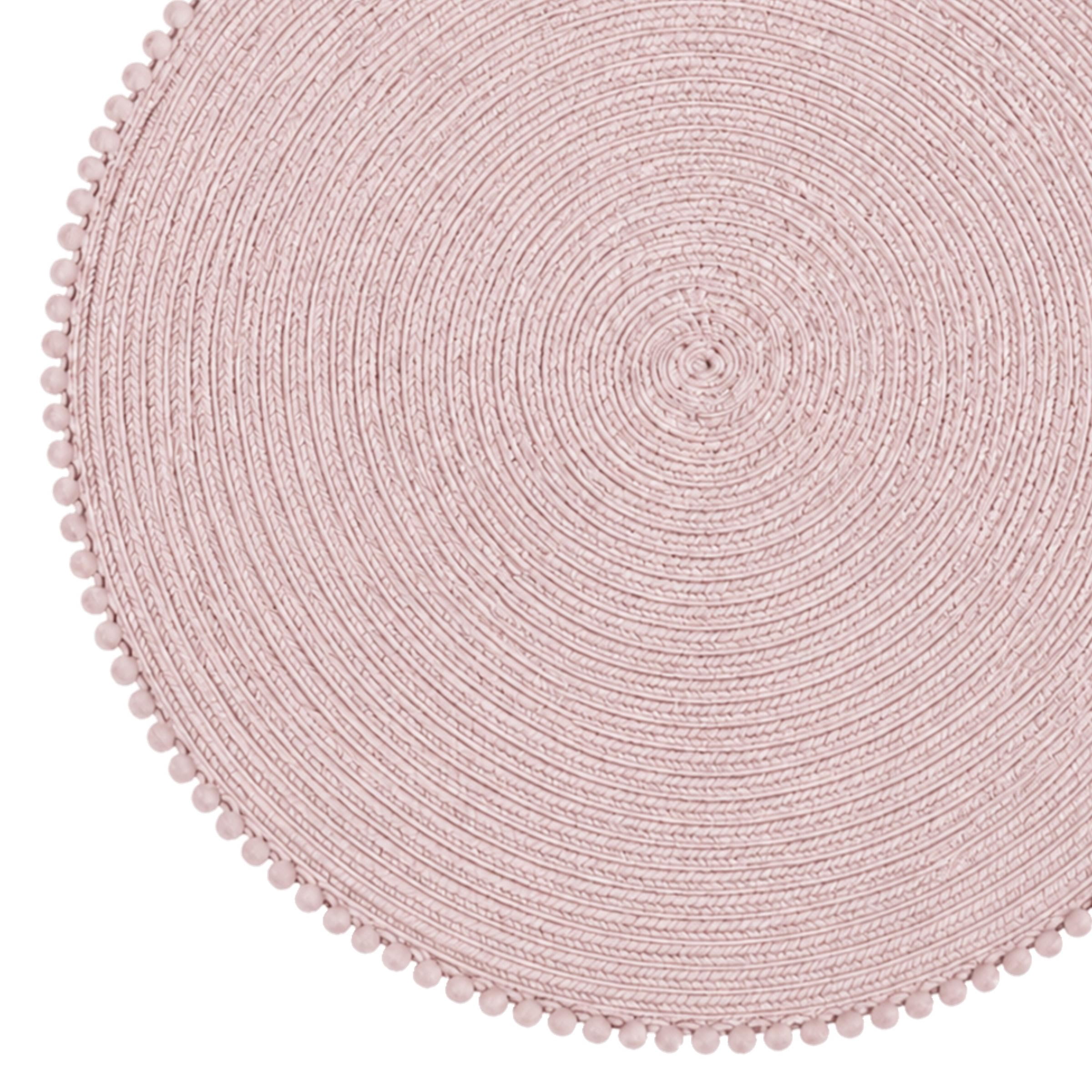 Dainty Home Set of 6 Placemats | Elegant and Durable | 15x15 in Round Woven Non-Slip Washable Place Mats | Tear-Resistant Heat | Resistant Placemats