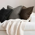 thumbnail image 4 of SUSIELADY Throw Pillow Covers 18x18 Inch Set of 2 Soft Polyester Textured Pillow Cases with Stylish Flange Edge, Cozy Decorative Farmhouse Pillow Covers for Couch Bed Sofa Living Room, Black, 4 of 6