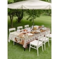 thumbnail image 3 of Outdoor Tablecloth with Umbrella Hole and Zipper, Vintage Mushroom Rectangle Table Cloth 60x102 Inch Waterproof Tablecloth, Spring Floral Retro Art Pastoral Botanical Picnic Table Cover for Patio, 3 of 7