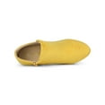 thumbnail image 4 of BLISSFUL STEP Women's Round Toe Block Heels Ankle Heel Boots Yellow 10, 4 of 8