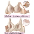 thumbnail image 4 of Full Coverage Lift Bras for Women Seamless Push Together Everyday Bras Without Underwire Padded Bustier Bra T Shirt Bras, 4 of 7