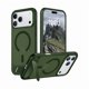 thumbnail image 1 of Chenchen Designed for iPhone 17 Pro Case, [Built-in Invisible Kickstand][Compatible with MagSafe][Military Grade Shockproof] Slim Translucent Matte Phone Case 6.3 inch (Green), 1 of 1