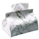thumbnail image 1 of Estuche para pañuelos de papel con diseño de mármol y cuero de PVC, contenedor, servilletero, bolsa de papel, caja de cosméticos, bolsa gris, 1 of 5
