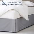 thumbnail image 3 of Luxury Pleated Full Bed Skirt with Split Corners – 16 Inch Tailored Drop Easy Fit - Pleated Dust Ruffle - 100% Microfiber Soft, Wrinkle-Free Box Pleated Bed Skirts - Light Gray., 3 of 4