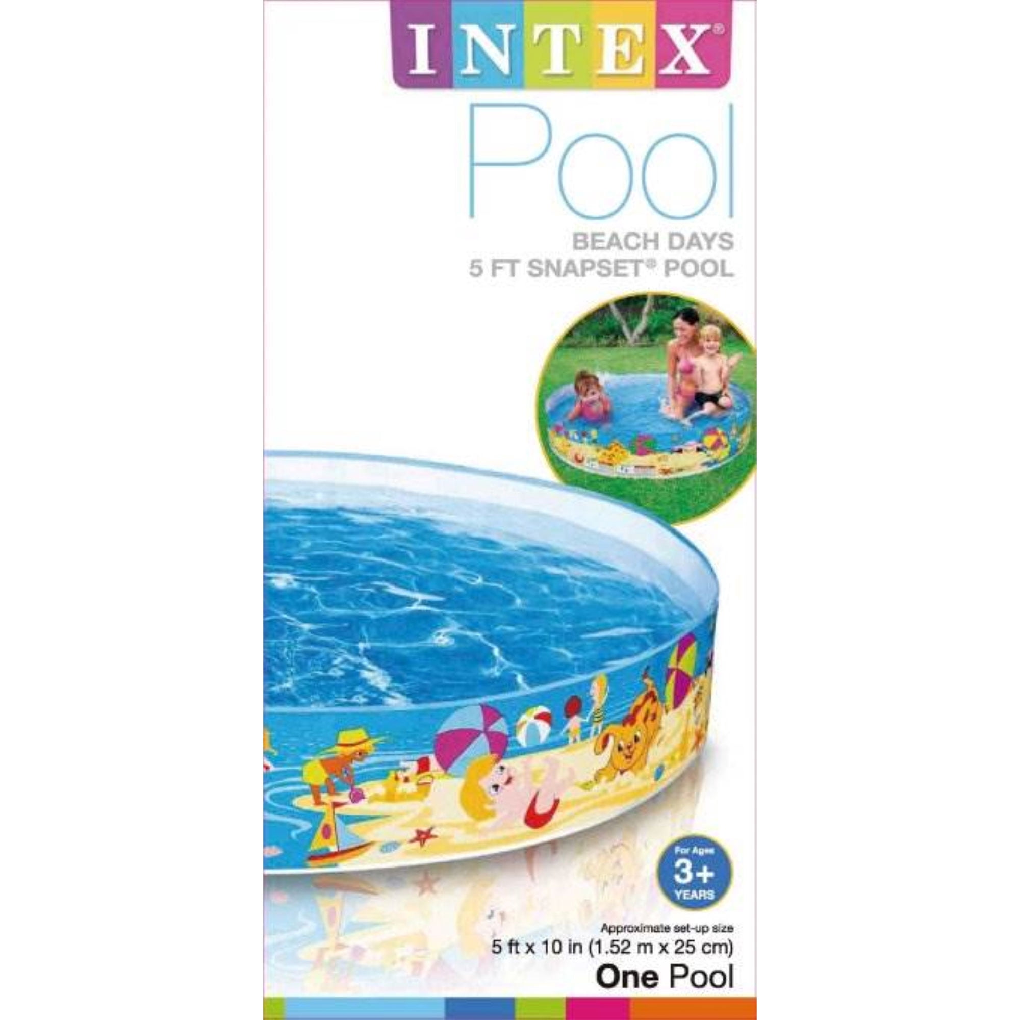 Intex Beach Days Snapset Instant Kids Childrens Swimming Pool (6 Pack)