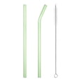 thumbnail image 1 of Unique Bargains Pailles Réutilisables, 2 Pcs Paille de Remplacement Longue 8 Pouces 8mm de Large avec Brosse de Nettoyage, Vert, 1 of 6